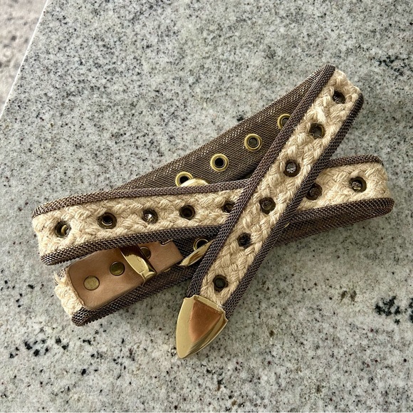 Sand Castle Mesh and Rope Belt - Picture 1 of 8